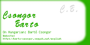 csongor barto business card